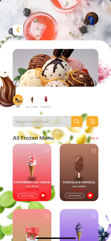 Frozen Menu